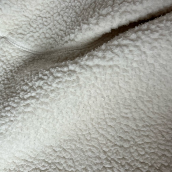 Gap Women’s Ivory Fleece Sherpa Zip Up Jacket Small - Picture 3 of 8